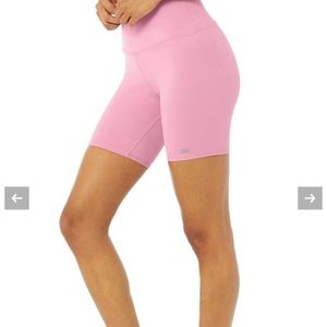 Alo Yoga Parisian Pink Biker Shorts NWOT
